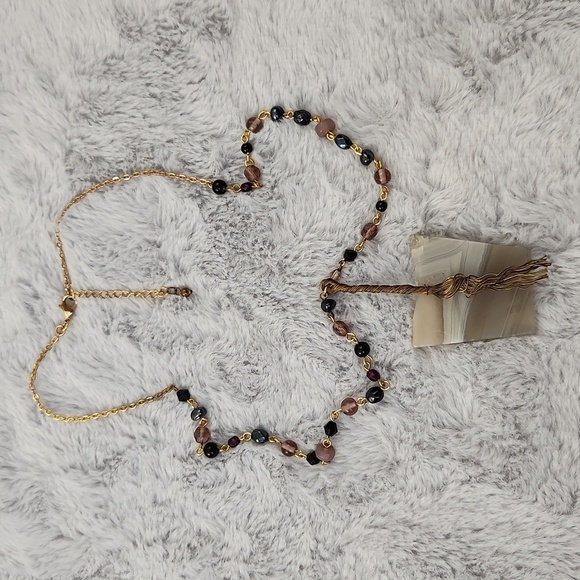 Beaded bohemian statement necklace - Picture 1 of 8